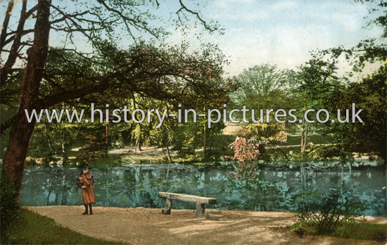 The Lake, Highams Park, Chingford, London. c.1912.